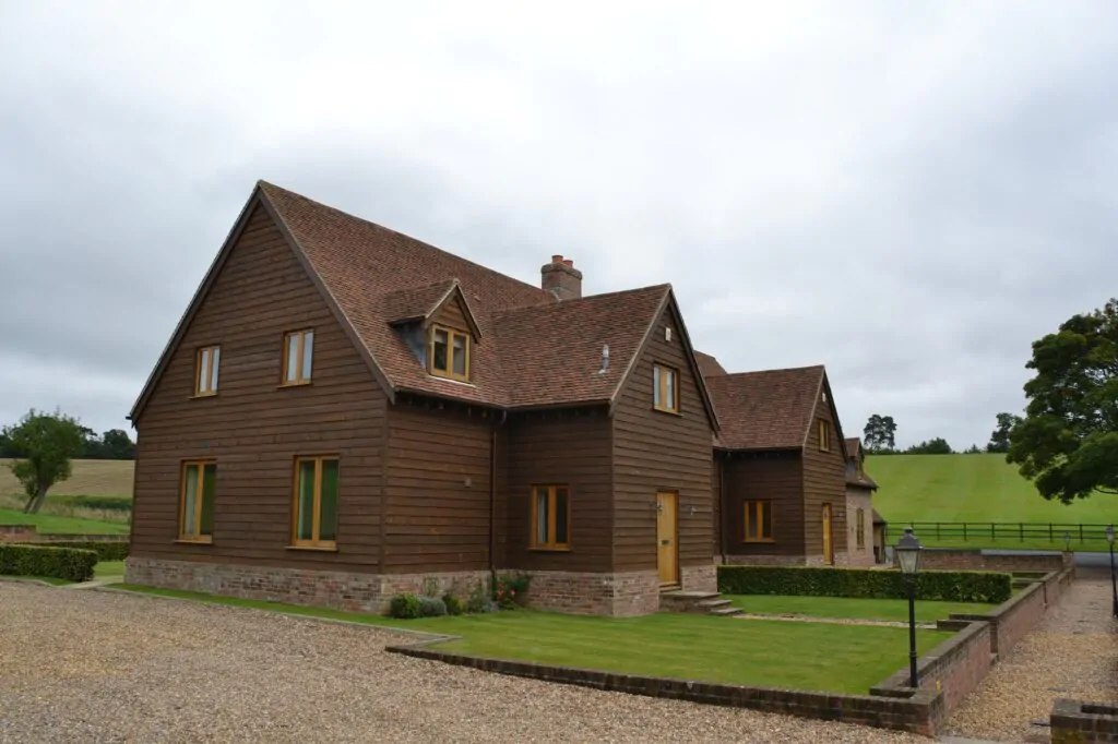 Exterior wooden cladding painting