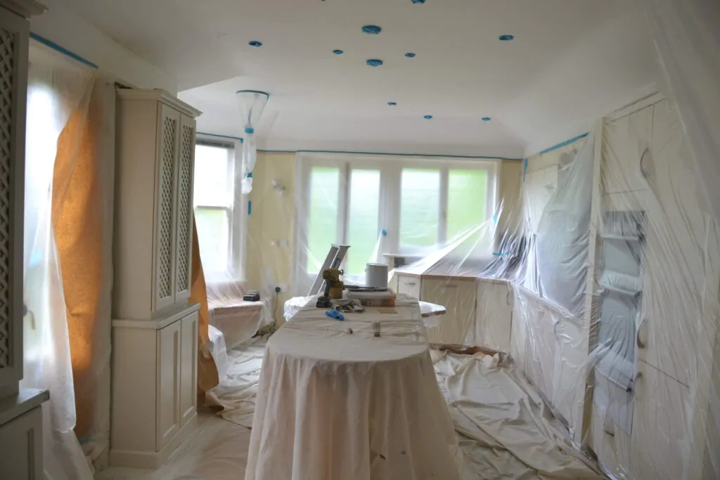 Kitchen painting prep work